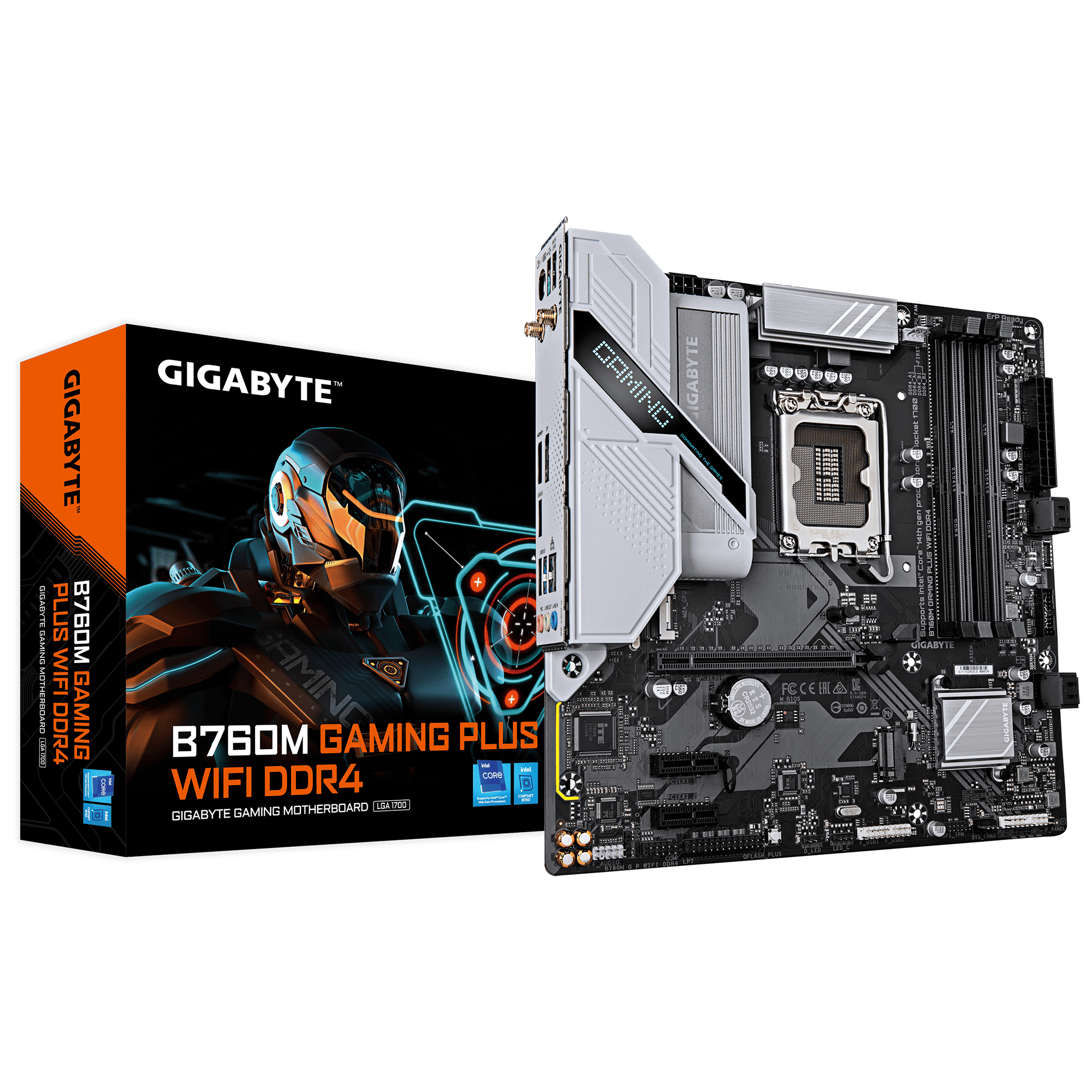 לוח אם GIGABYTE B760M GAMING PLUS WIFI DDR4 mATX LGA 1700 1GbE